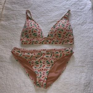Jcrew cherry bikini
